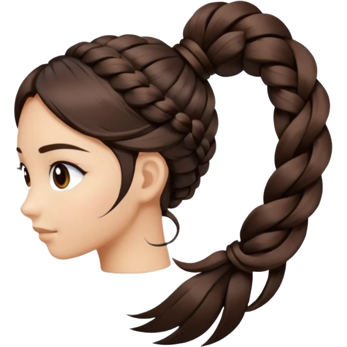 braided hair tail emoji