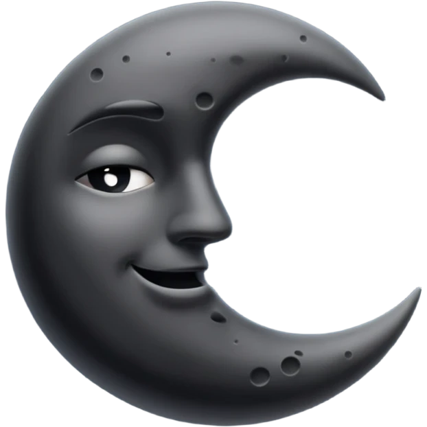 black half moon emoji