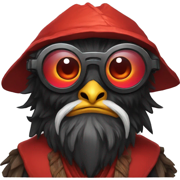 Diablo tengu con gafas de sol emoji