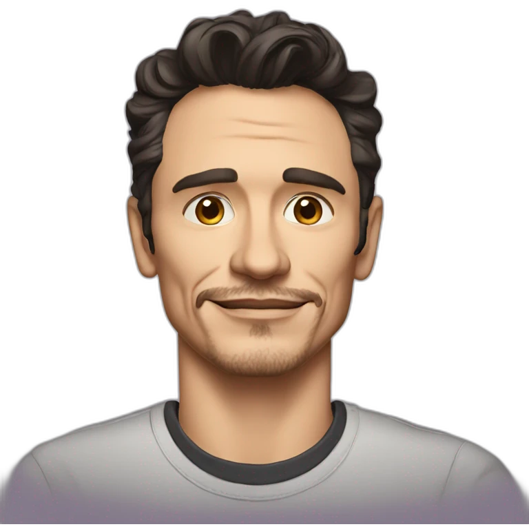james franco cartoon wearing shirt emoji