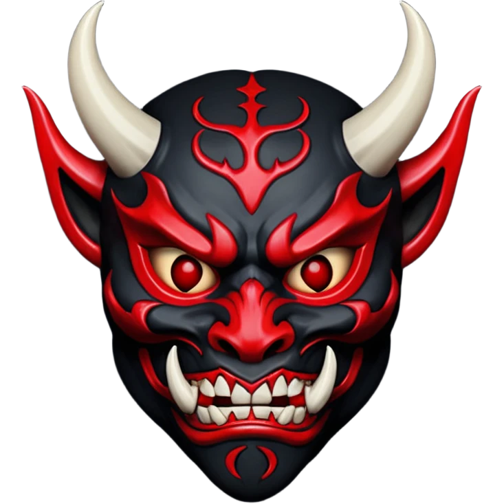 dark half oni mask emoji
