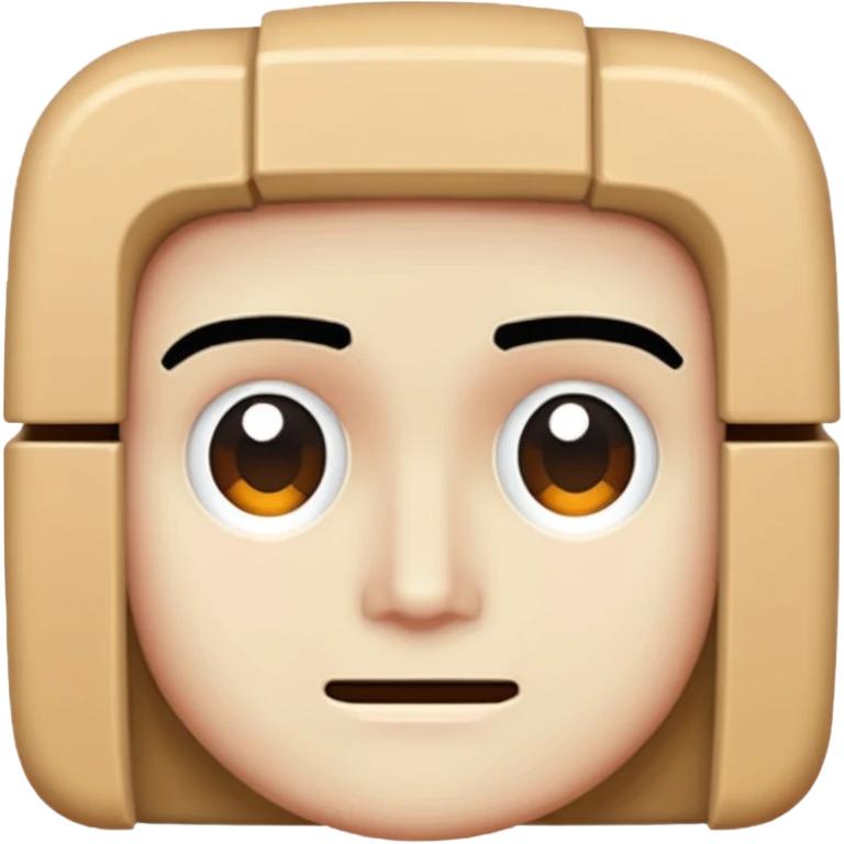 Pixeled style head emoji