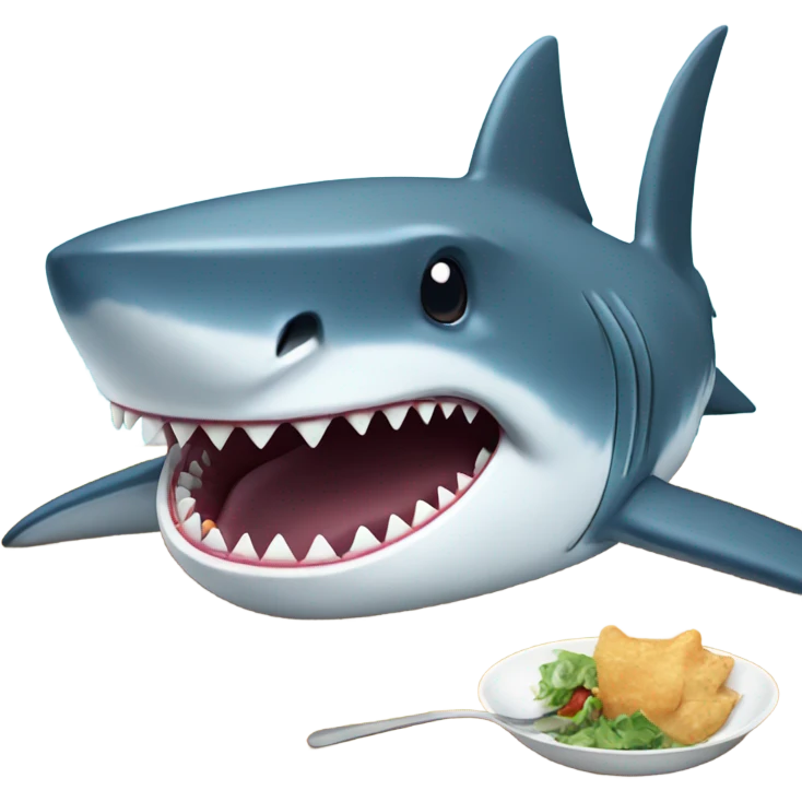 Shark eating food emoji