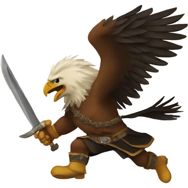 Eagle beating Viking emoji