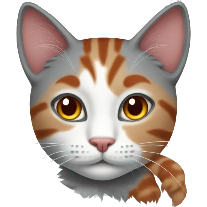 Red and grey cats emoji