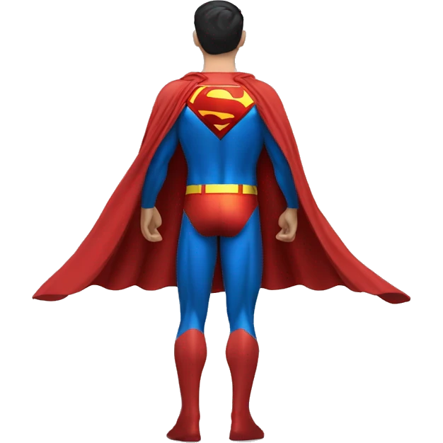 Superman cape alone from behind emoji