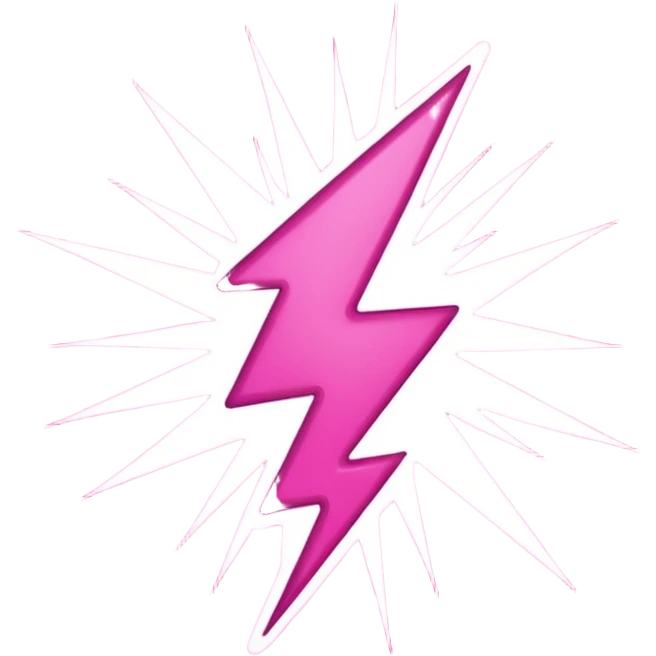 Pink lightning bolt emoji