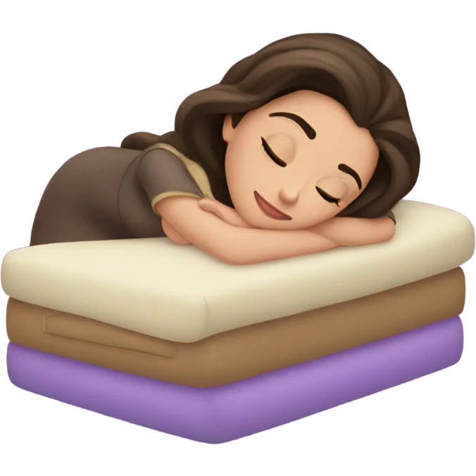Sleeping brunette beauty Disney emoji