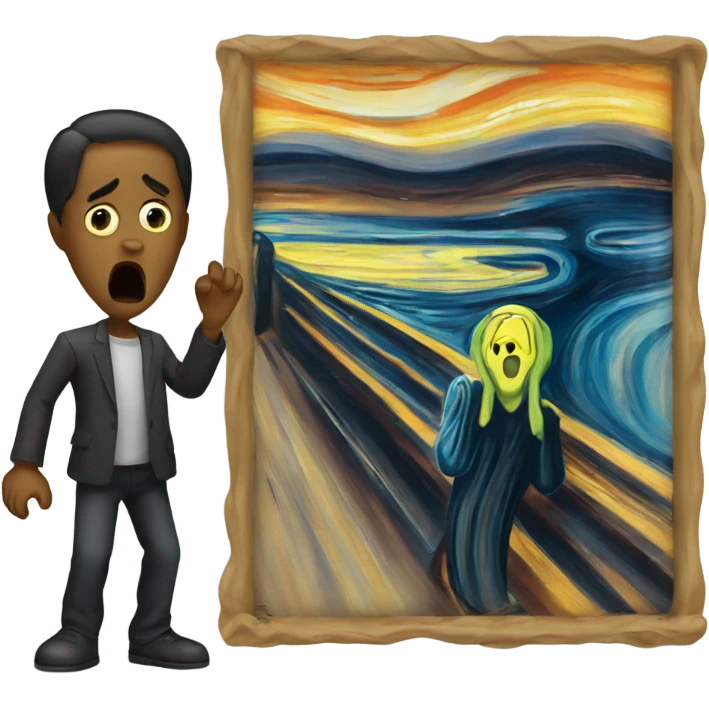 The scream painting emoji
