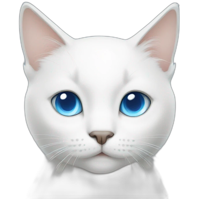 White cat with blue eyes emoji