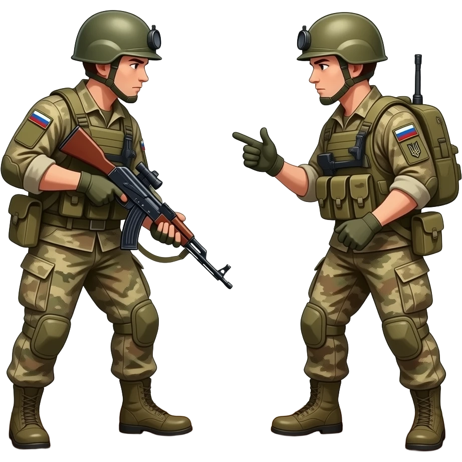 war ukraina and russia emoji