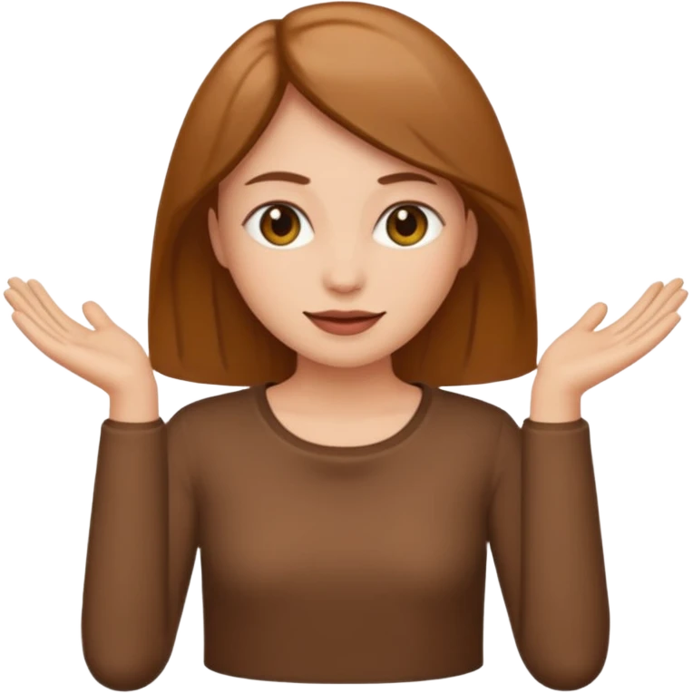 create an emoji, in color brown long sleeves, for women, no human emoji