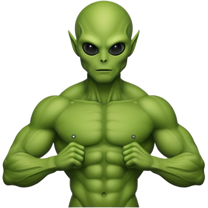 Alien buff as hulk emoji