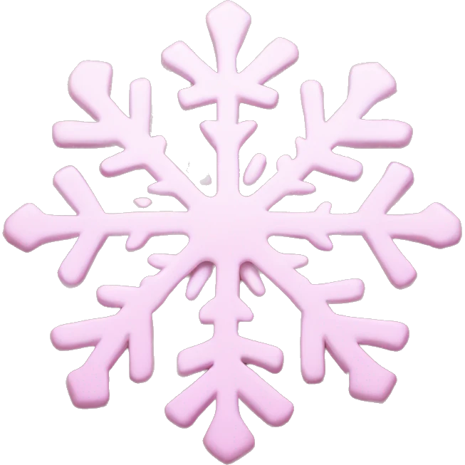 warm light pink snowflake  emoji