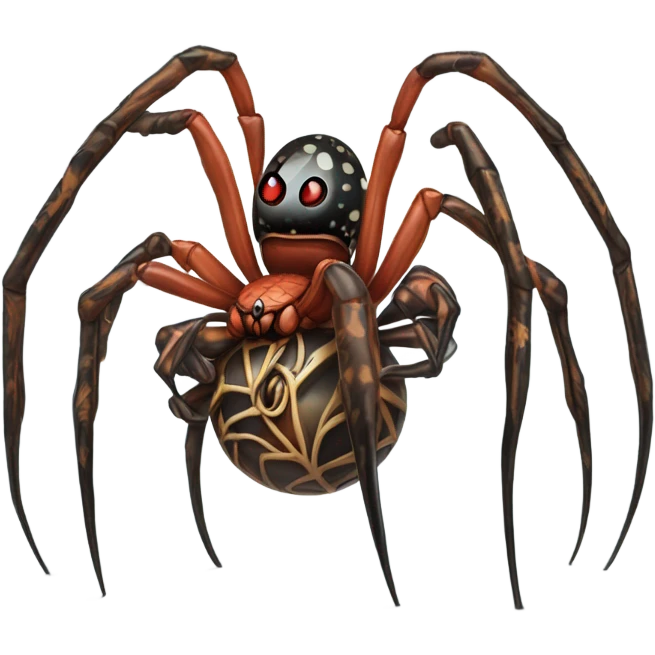 Spider with high heels on emoji