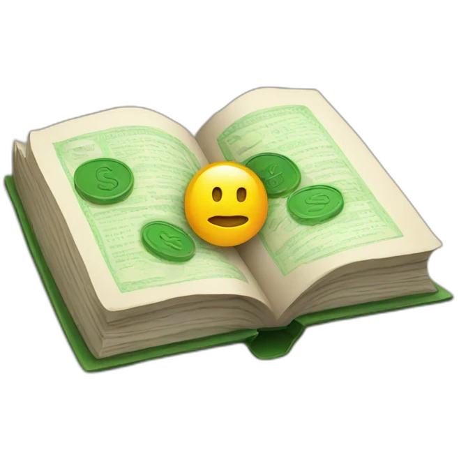 book with dollar sign emoji