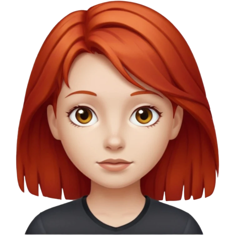 Girl with a red hair emoji