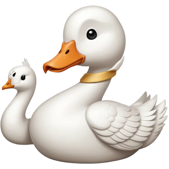 art style drawing of a white goose character giving a thumbs down emoji
