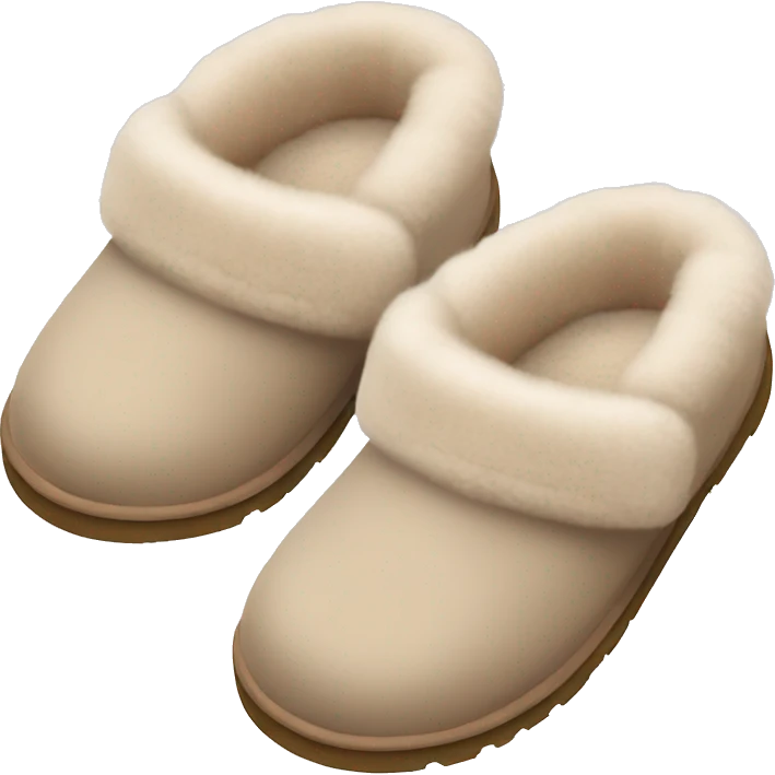 pastel beige cute ugg slippers emoji