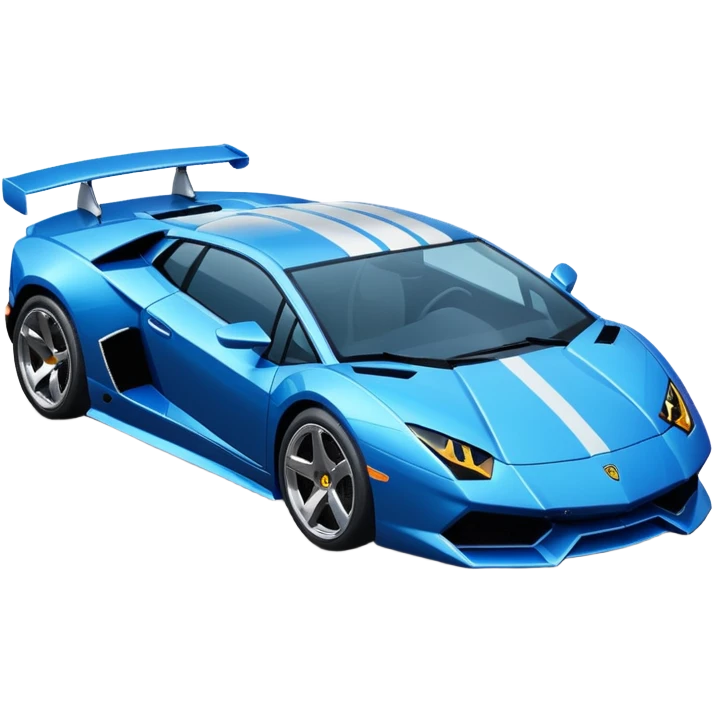 Blue Lamborghini sports car emoji