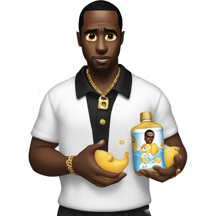 P Diddy holding baby oil emoji
