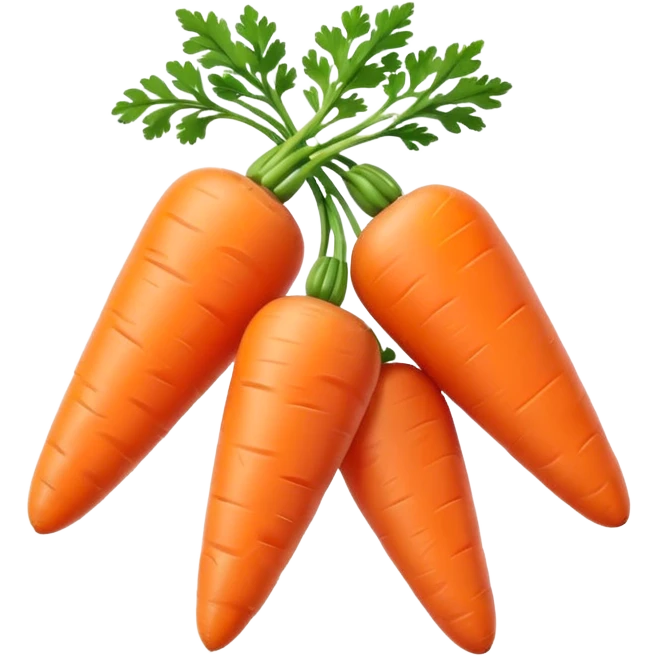 Baby-cut carrots, small cylindrical orange pieces, rounded ends, no green tops emoji