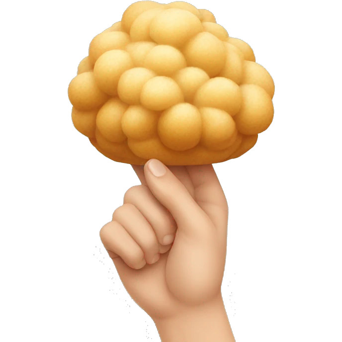 Finger puff up like a ball emoji