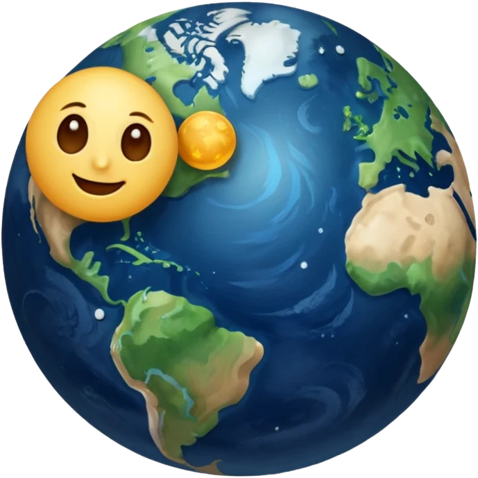 Earth with moon emoji
