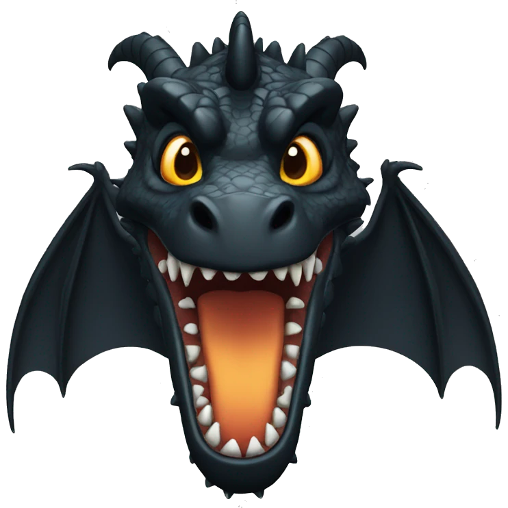 black dangerous dragon emoji
