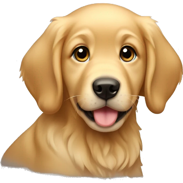 A golden retriver puppy emoji