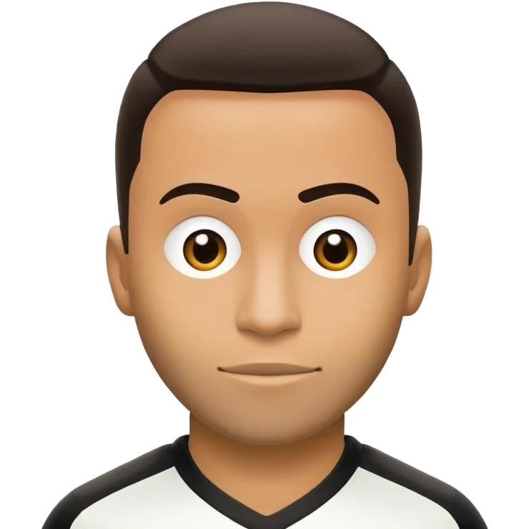 Quero um Emoji do Rodrigo Garro, jogador de futebol  do Sport Club Corinthians Paulista, pensativo com uma interrogação saindo da cabeça dele emoji
