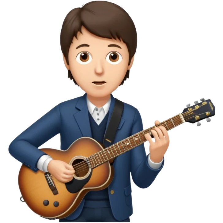 Paul McCartney playing guitar emoji
