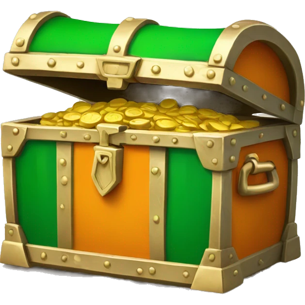 treasure chest with irish flag emoji