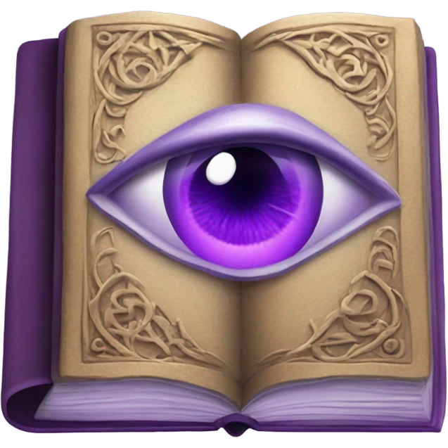 spell book that's purple with eye in the middle emoji