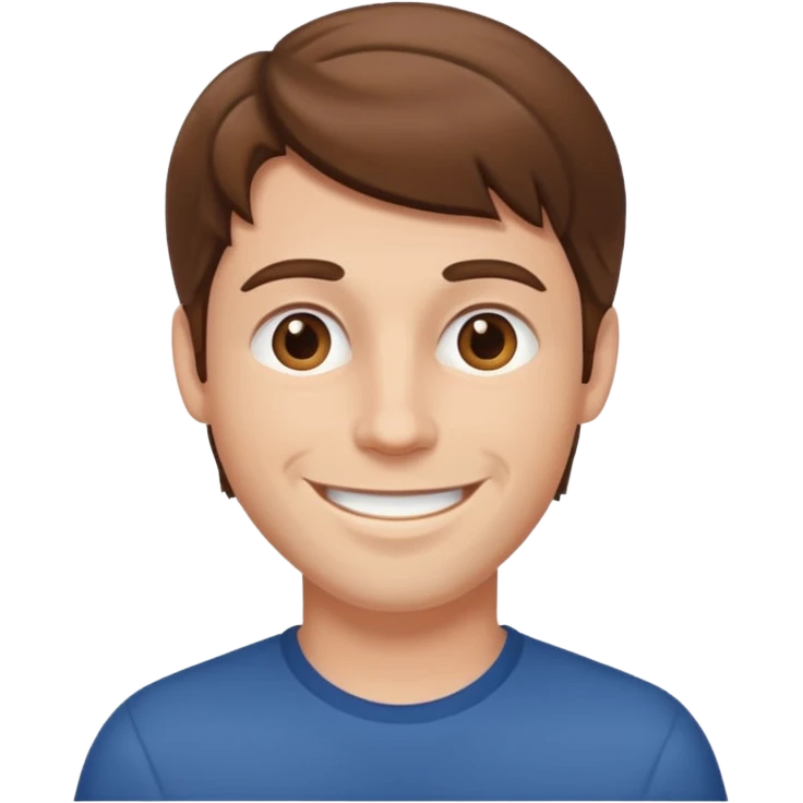 hazme un senor blanco  con pelo cafe  emoji