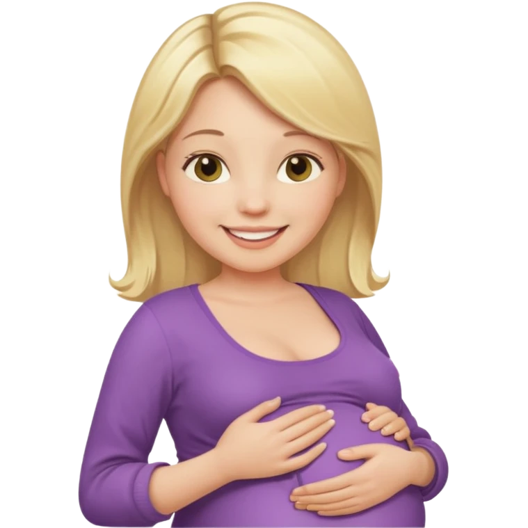 Pregnant woman blonde hair emoji