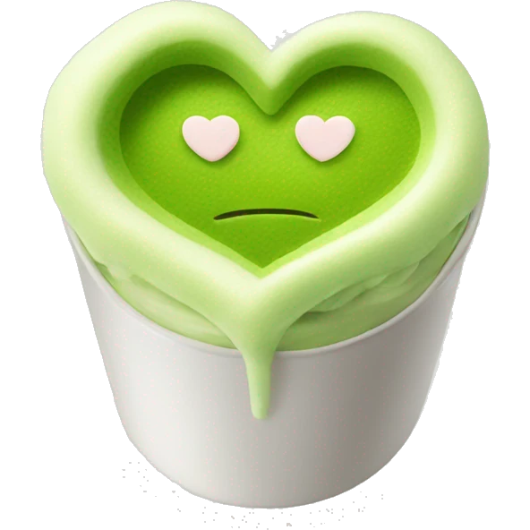 matcha with a heart foam emoji