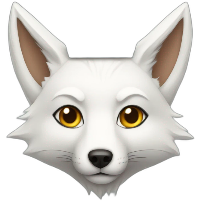 white fox king emoji