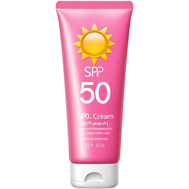 Aesthetic pink SPF 50 cream emoji