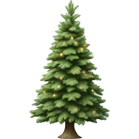 Realistic isolated off white fir christmas tree   emoji