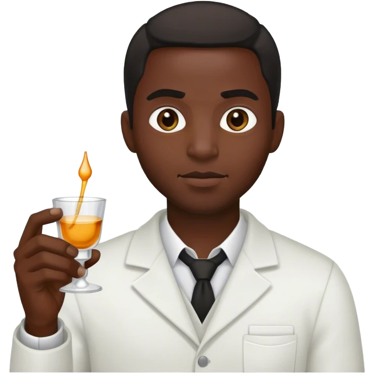 dark black man holding a shot emoji