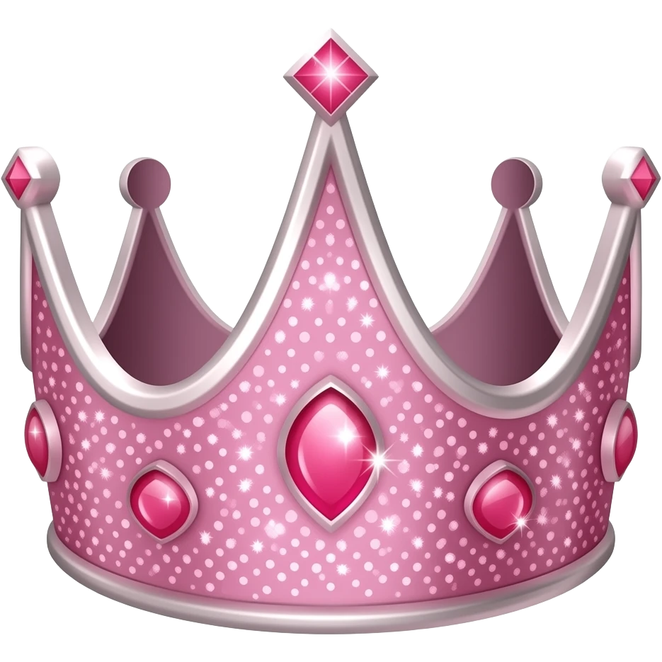 corona rosa con brillos archivo png emoji