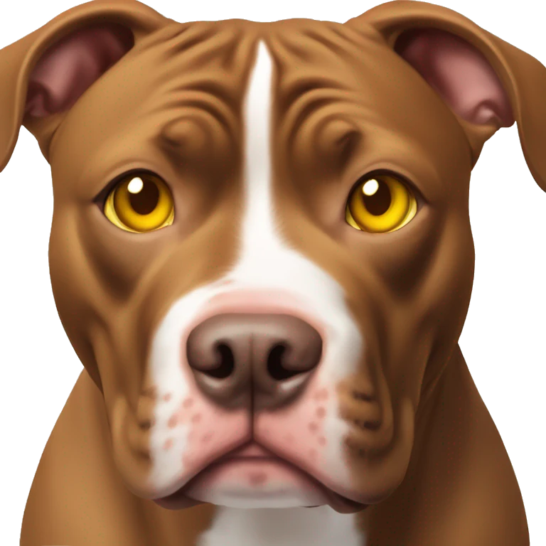 Rednose pitbull with yellow eyes  emoji
