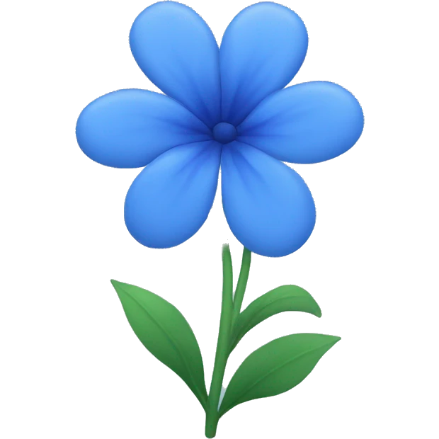 blue flower emoji