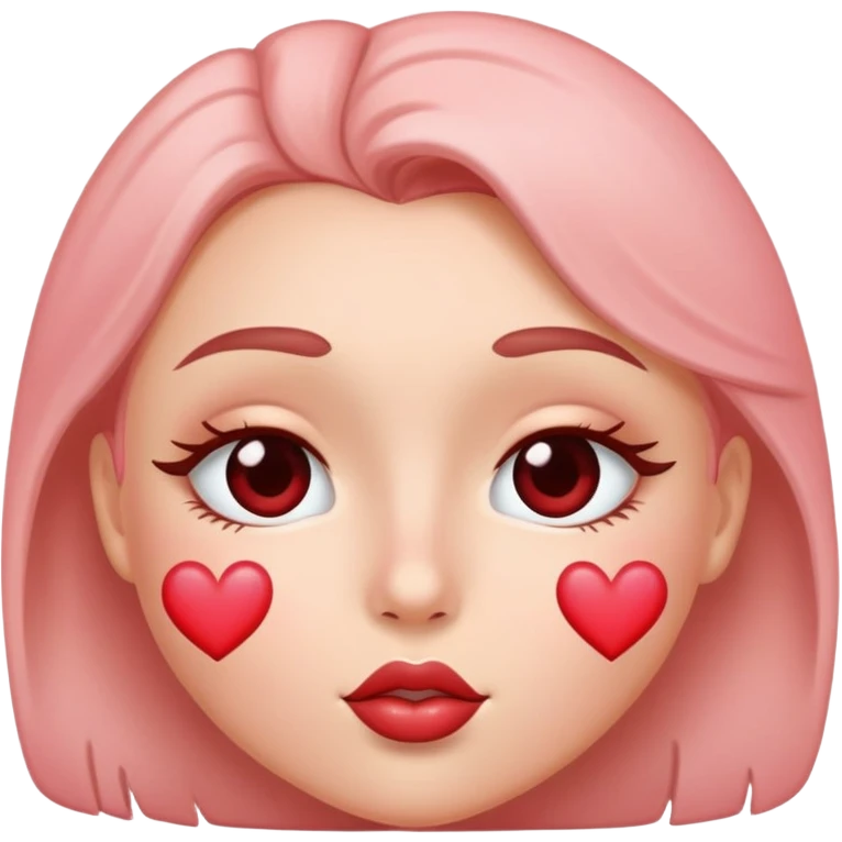 face with heart eyes and kiss mark on cheek emoji
