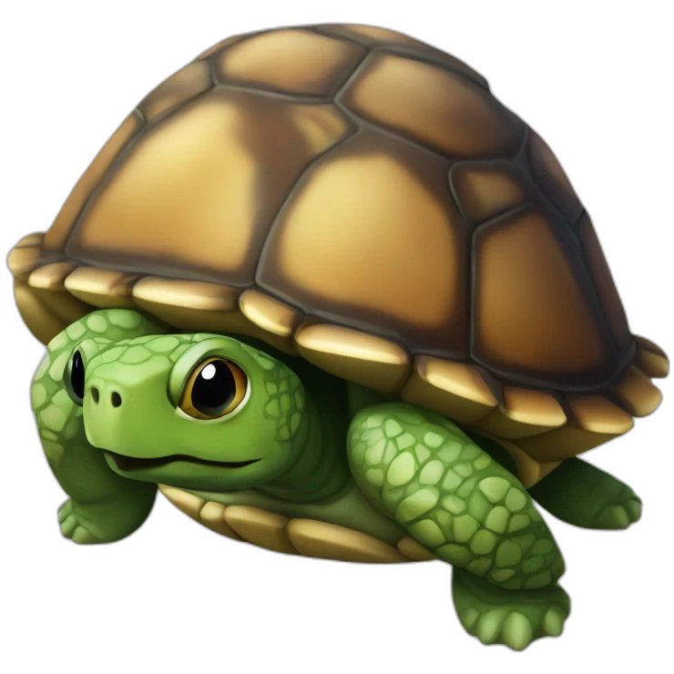 Macro avec une tortue 🐢 emoji