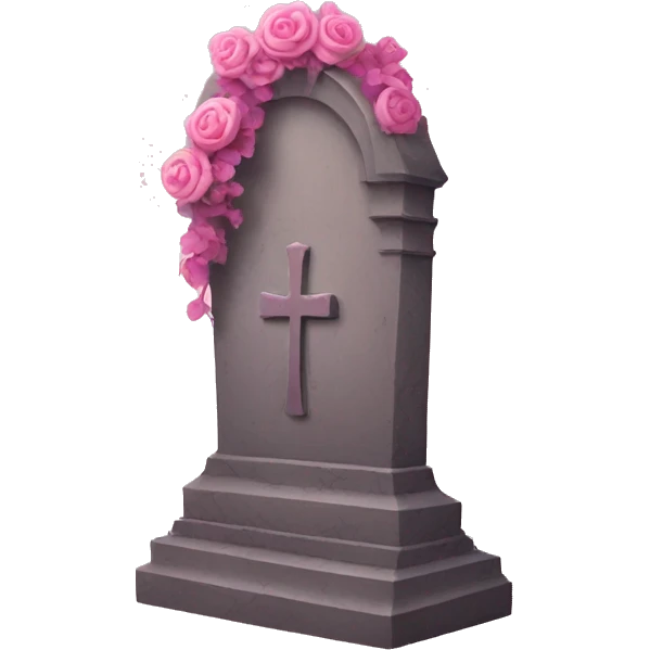 Pink grave emoji