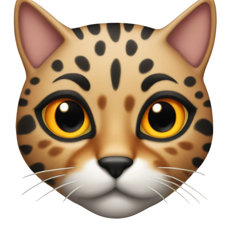 carey cat face spots black orange  emoji