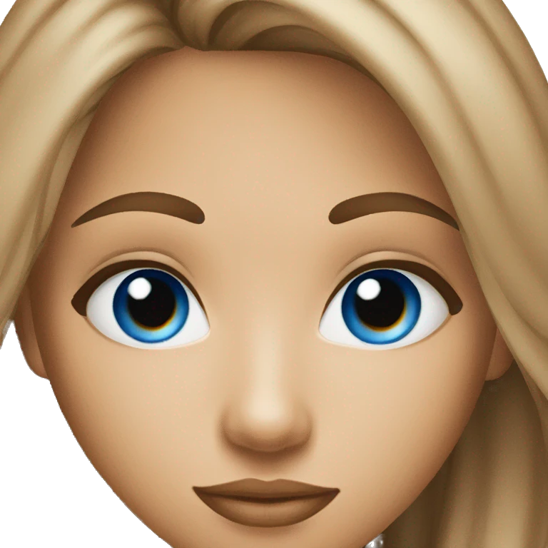 stunning tan girl light brown hair blue eyes emoji