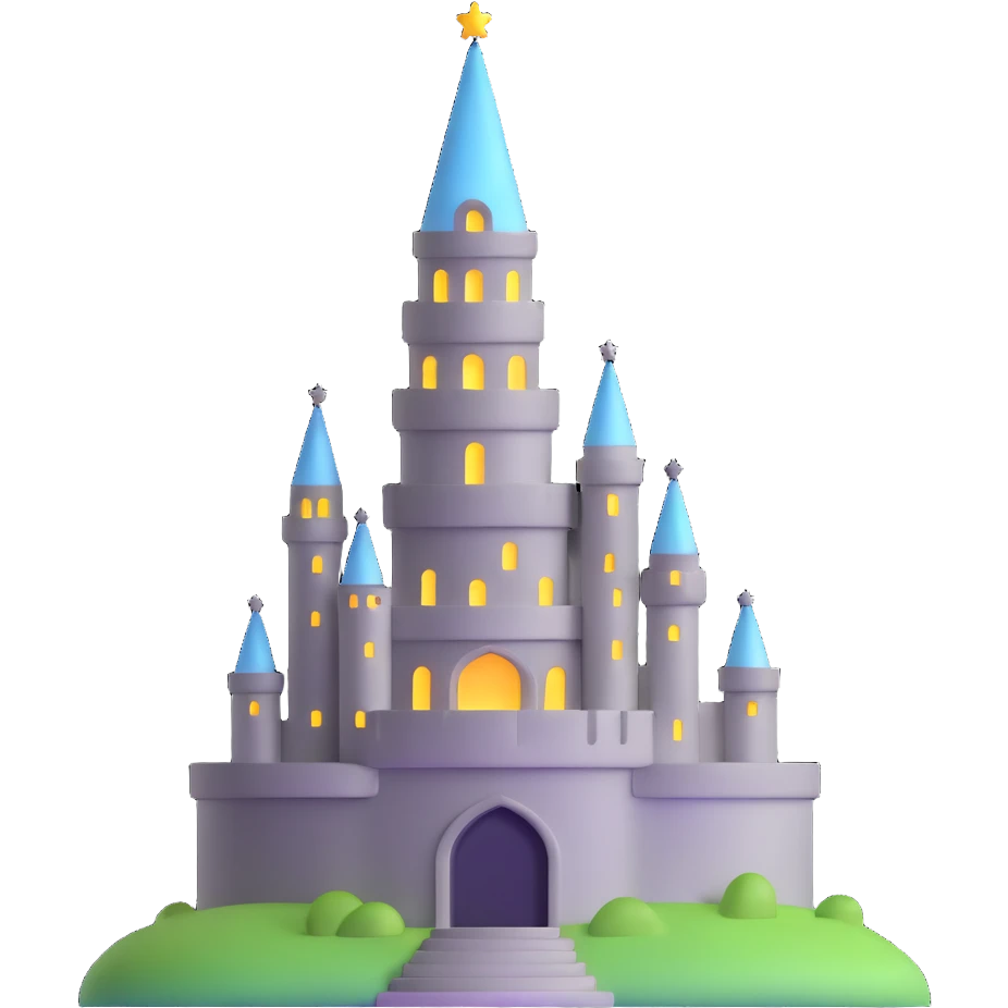 Oxford Babel Tower with glowing silver magic emoji